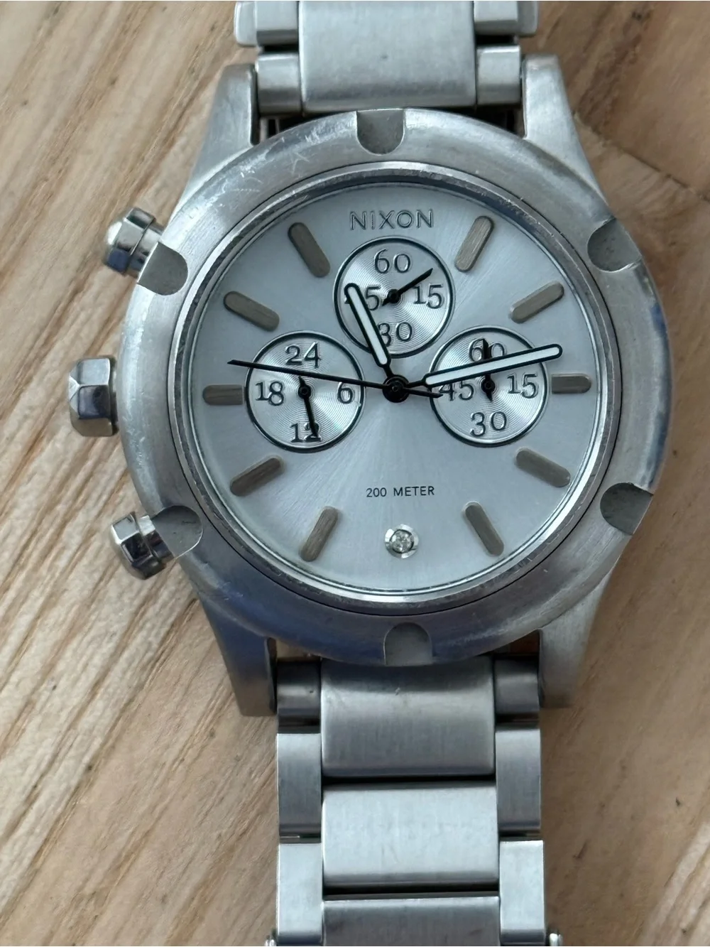 Nixon High Maintenance The Camden Chrono Chronograph Watch Stainless Bracelet